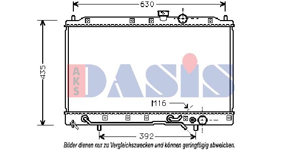 AKS DASIS Радиатор, охлаждение двигателя 140054N